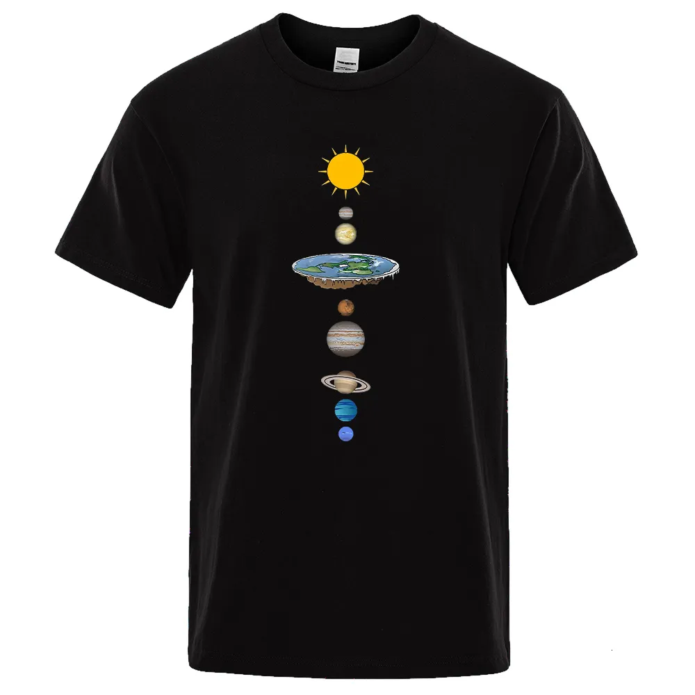 T-shirts pour hommes Planètes du système solaire cosmique Imprimer à manches courtes Hommes Rue T-shirt décontracté Vêtements T-shirt ample surdimensionné Homme Été Coton Tops 230619