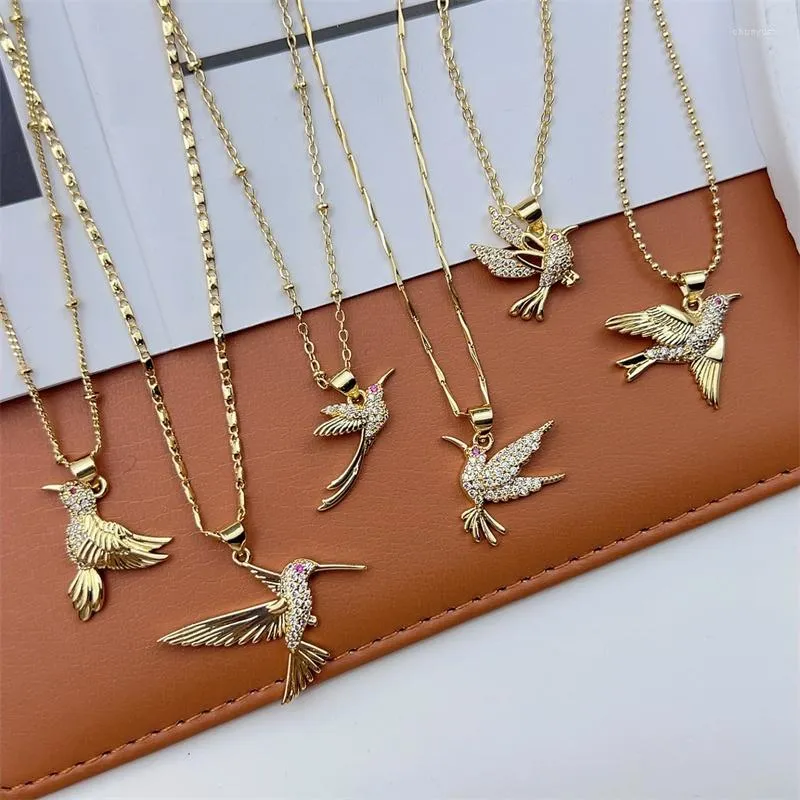 Chains 2023 Fashion Angle Wing Phoenix Eagle Bird Necklace Pendant For Women Gold Color Vintage Chain Lucky Chokers Female Jewelry