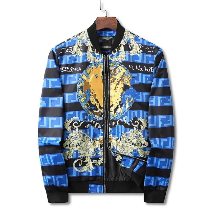 New Fashion Jacket Windbreaker Long Sleeve Mens Jackets Clothing Zipper pocket With Animal Pattern Plus Size Clothes M-3XL SS8