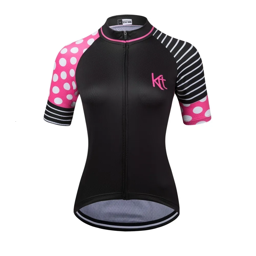 Cycling Jersey Sets Kafitt Women's Fashion Short Sleeve 2023 100 Polyester T Shirt Breathable Roupa De Ciclismo Feminina 230619