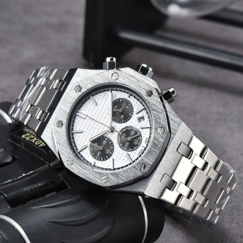 Men s Luxury Stainless Steel Sports Watch Waterproof Analog Digital Sapphire Crystal Folding Buckle Complete Calendar 2024