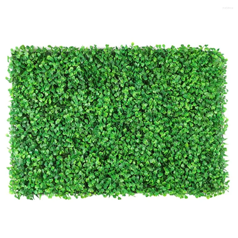 Fiori decorativi Piante verdi artificiali Erba Tappeto erboso Finto bosso per interni Prati da parete Sfondo in plastica Giardino finto