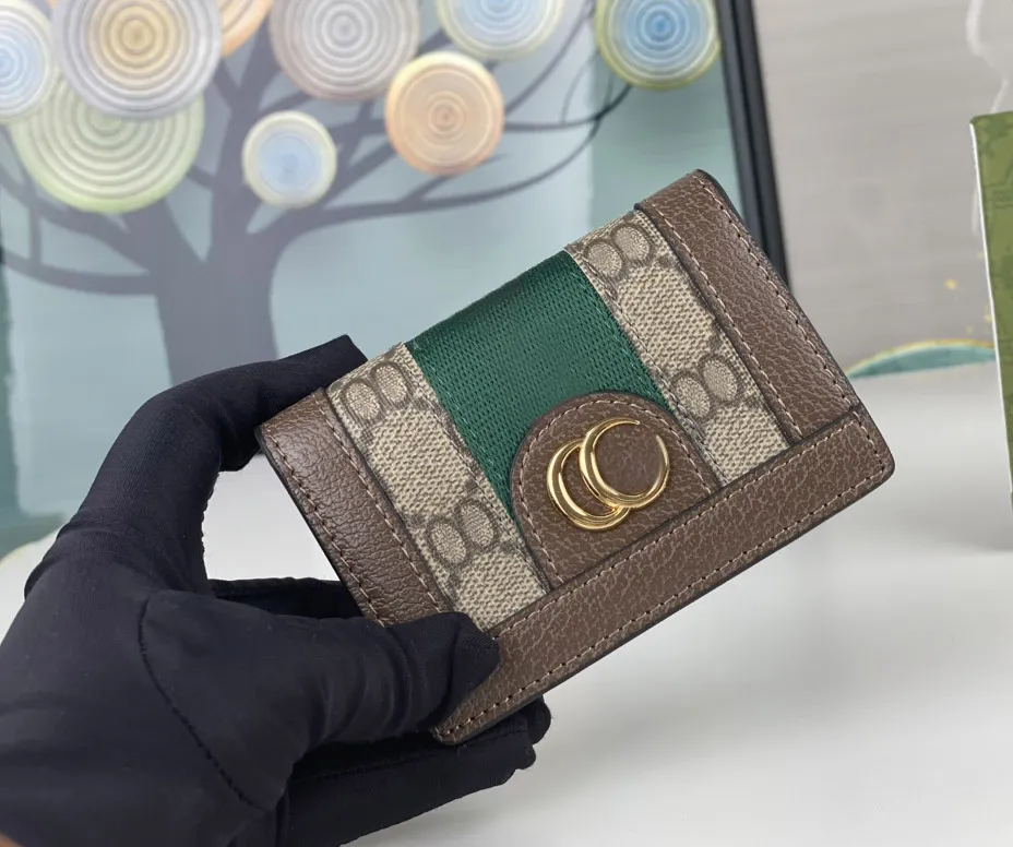 Designer plånböcker lyxiga Ophidia Cion Purses Mens Womens Fashion Marmont Kreditkortshållare Högkvalitativa klassiska Digram Golden Letters Korta pengar Kopplingsväskor