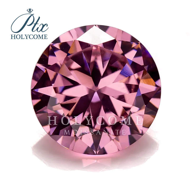 Löst diamanter 65mm 1CT Pink Diamond Test Positive Roud Cut GRA Certifierade gratis bältskod Holycome Jewerly 230619