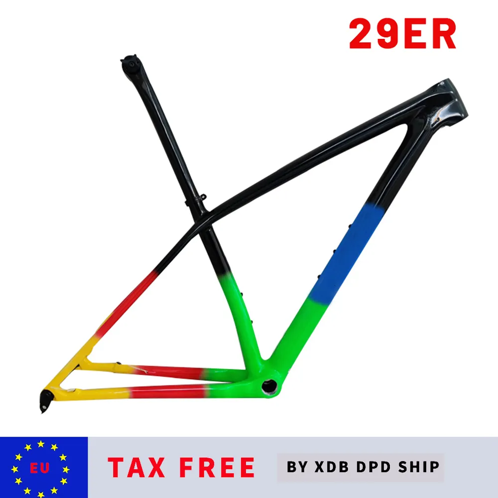 Автомобильные стойки, установленные карбородной горной рамой MTB рамы T1000 UD Bicycle Bike Frameset Bicicleta Custom Painting доступна 230617