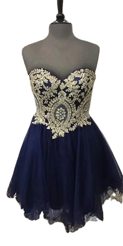 white dresses graduation lulus Navy Blue Graduation Dress main image 0