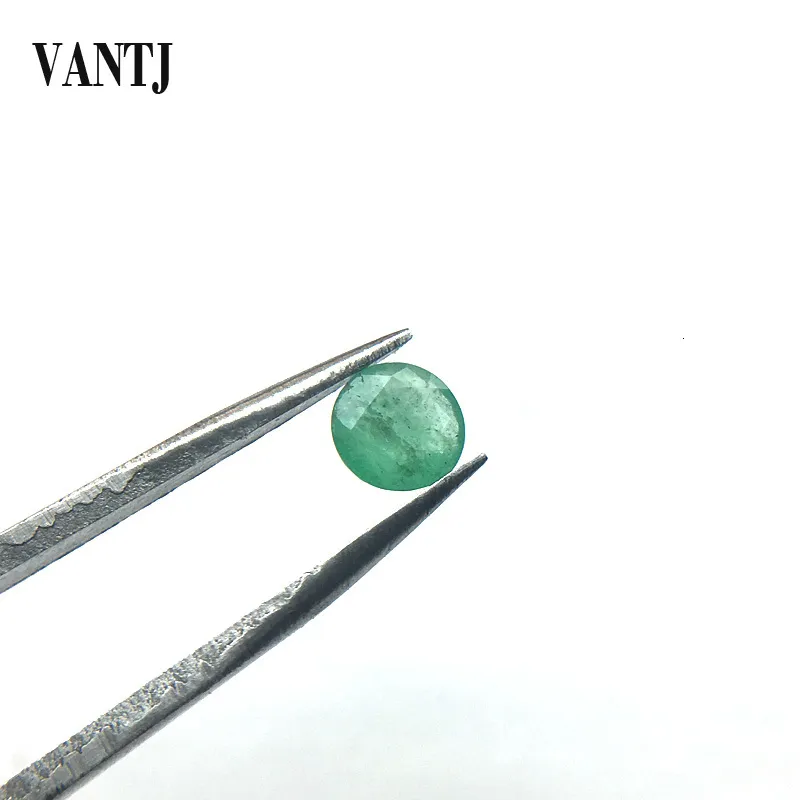 Свободные бриллианты VANTJ 100 Emarly Emerald Gemstone Round 5 мм образцы Настраиваемая DIY для ювелирных изделий для женщин серебряного золота 230619