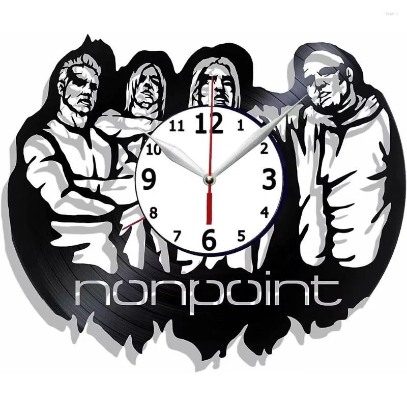 壁の時計ノンポイントロックバンドの時計は、ファンのための実際のレコードポスターギフトから作られていますデカール