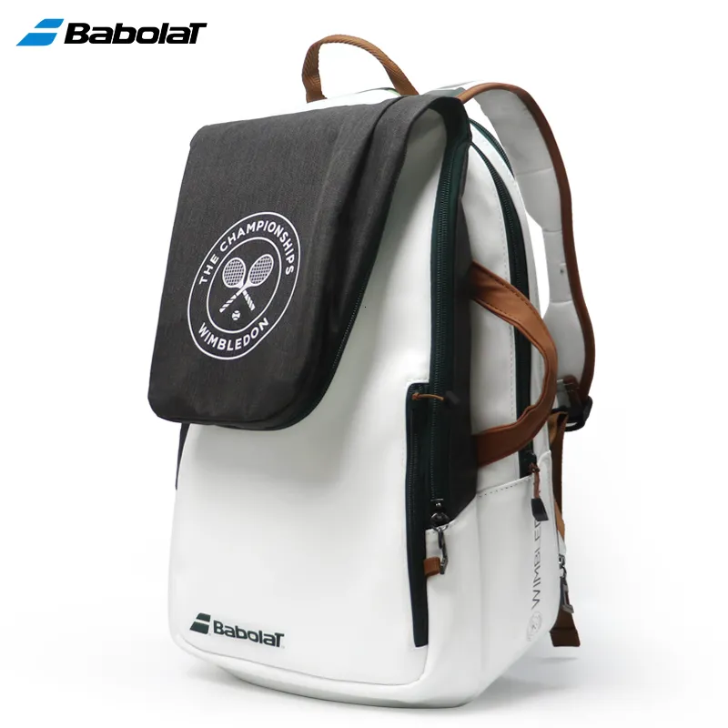 Tennisväskor äkta ryggsäck Pure Wimbledon COBRANTERING PADEL Squash Badminton Rackets Bag stor kapacitet Raquete 230620