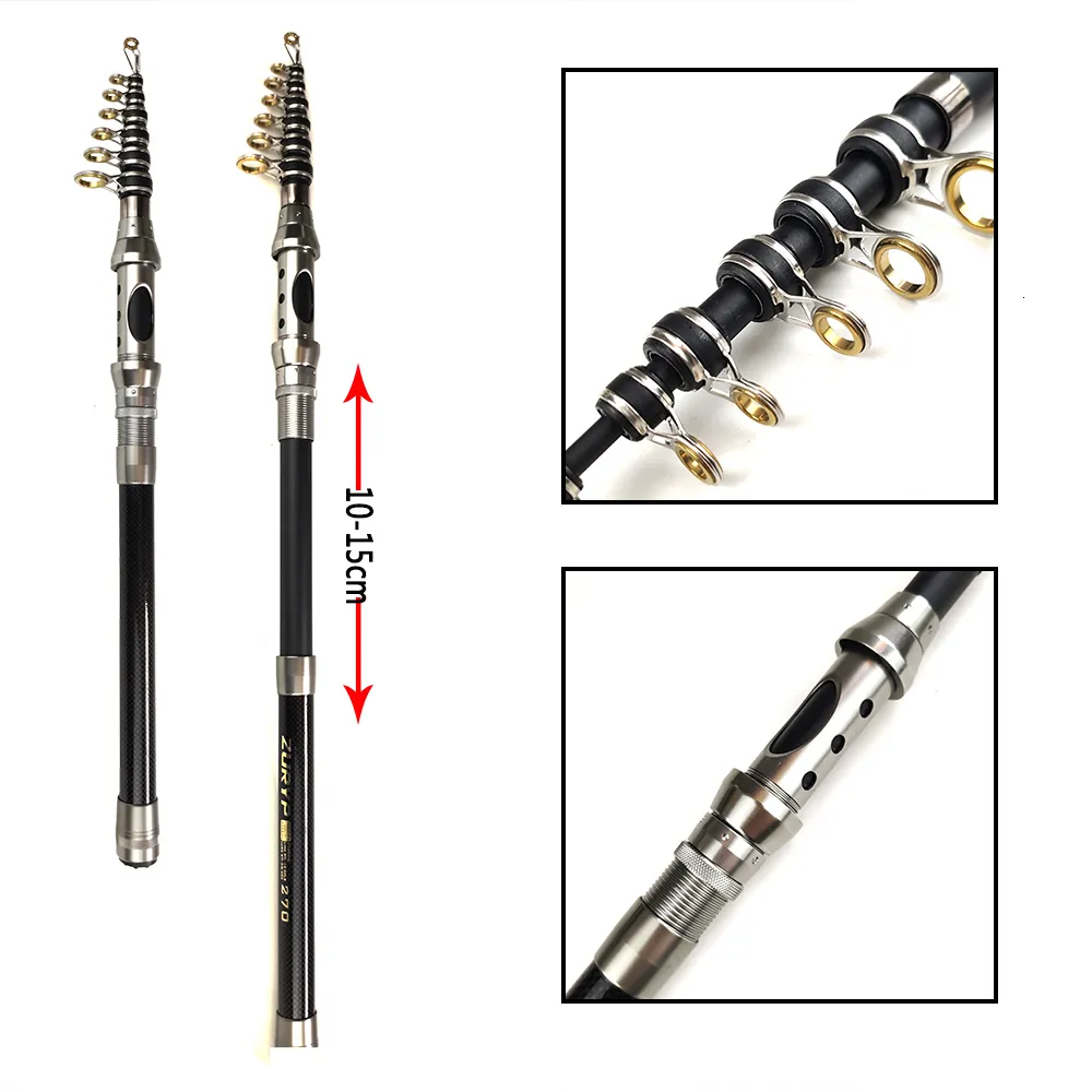 ZURYP Carbon Telescopic Rod Reel Combo 2.1 3m Spinning Fishing Set Back For  Sea Fishing, Pike, Bass, Carp Includes Feeder Rod Kit And Stick 230619 From  Wai05, $38.04