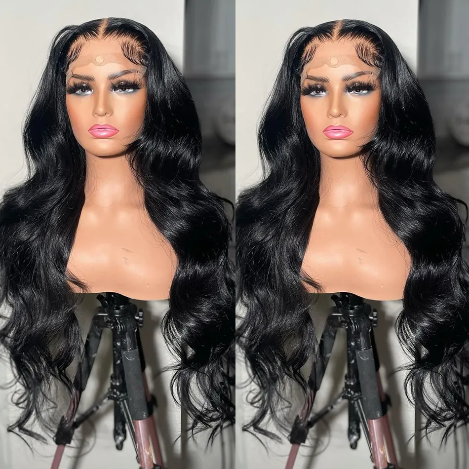 360 13x6 Frontal Human Hair Wigs Body Wave Brasilian 5x5 Spetsstängning Wig Loose Water Wavy Human Hair Wigs For Black Women