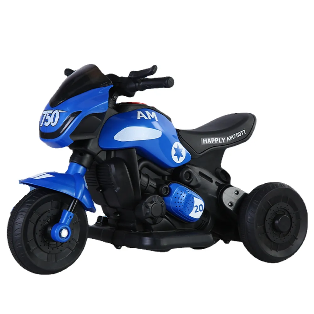Elektrisk motorcykel för barn Kör 1 till 6 år barn Elektrisk trehjuling som går på leksaksbil Batteri Powered Electric Car