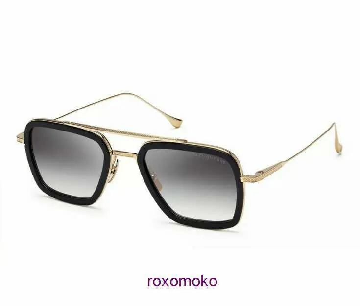 Top Originale all'ingrosso Dita occhiali da sole negozio online DITA FLIGHT 006 7806 B Matte Black Gold Frame Grigio Gradient Aviator Occhiali da sole 5AWD