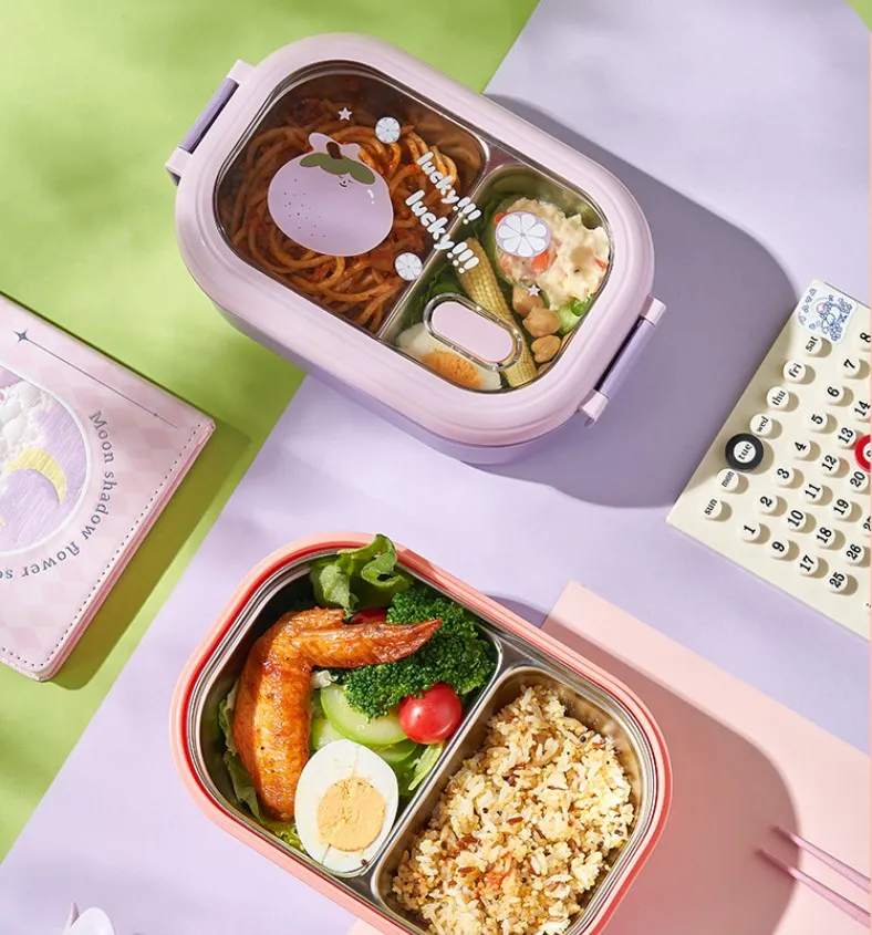 Express! Stainless Steel Thermal Insulated boxes lunch with