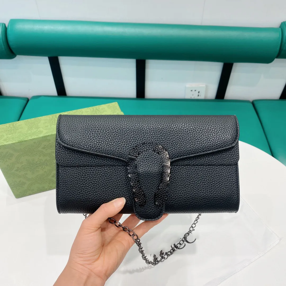 Bolsos de diseñador Bolso bandolera Bolso bandolera de moda Bolsos satchel para mujer Monederos y bolsos Bolso bandolera Luxurys Logotipo de cabeza de tigre de diamante con incrustaciones 24 * 3.5 * 13 cm