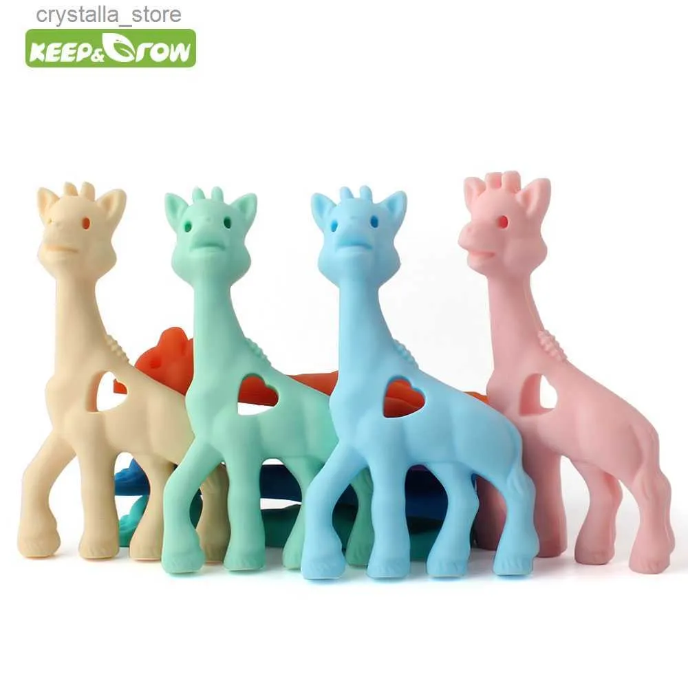 Girafe Silicone Teethers Infant Collier Bracelet Mordedor Bébé Cadeau Pendentif DIY Sucette Chaîne Jouet Sans BPA Bébé Chew Teether L230518