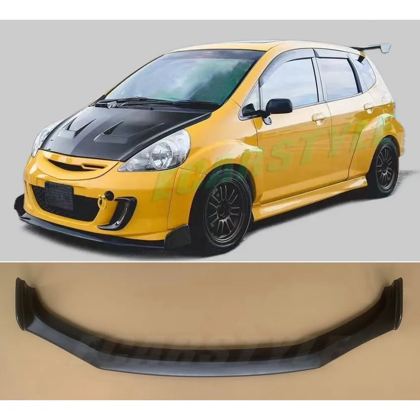 Para Honda Fit Jazz GD3 Front Bodykit Bumper Lip Spoiler Splitter (Apenas para o pára-choque dianteiro esportivo GD3 igual às fotos)