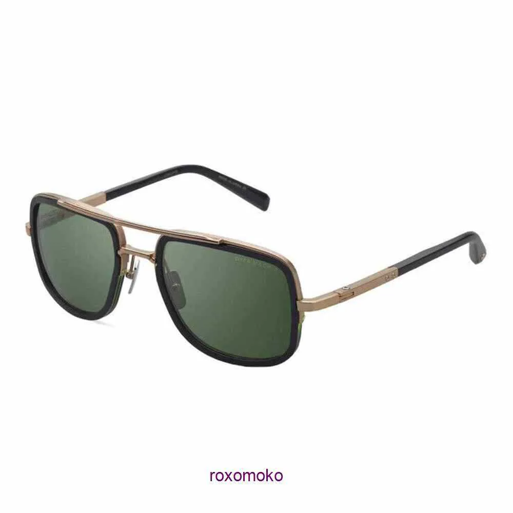 Top oryginalne hurtowe okulary przeciwsłoneczne Dita Store internetowe Dita Mach S DTS 412 03 Mat Black Rose Gold Green Lens 55 mm Okulary przeciwsłoneczne