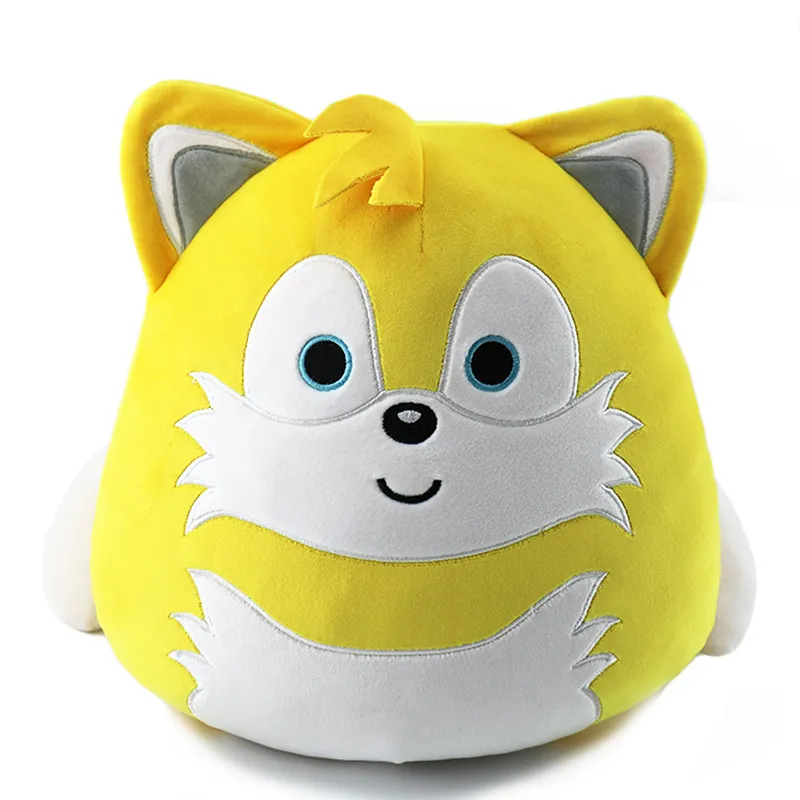 Wholesale 23cm 35cm new round hedgehog Sonic plush doll tumbler toy throw pillow