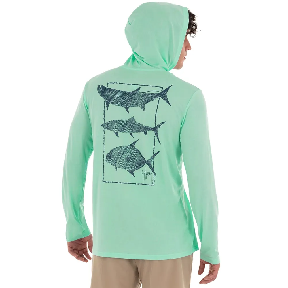 Other Sporting Goods Reef Reel Fishing Apparel Summer Outdoor Long Sleeve  T-shirt With Hood Sun Protection Breathable Angling Clothing Homme Peche