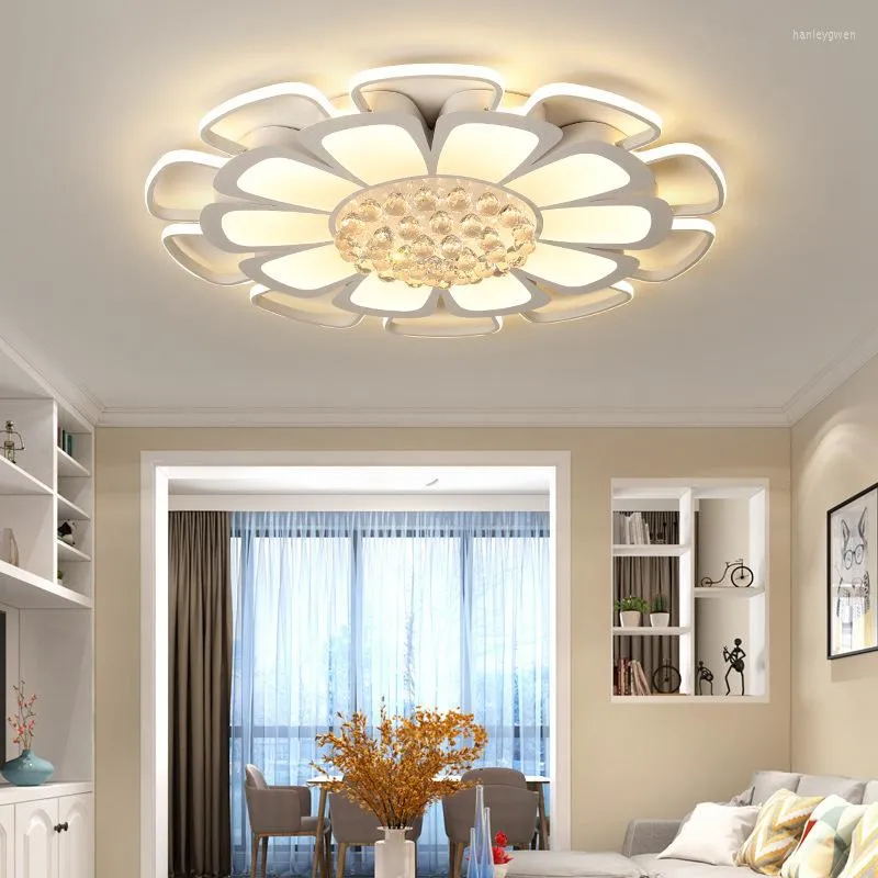 Ceiling Lights Modern Led Bedroom Decoration Verlichting Plafond Lamp Leaves Light Glass Cube