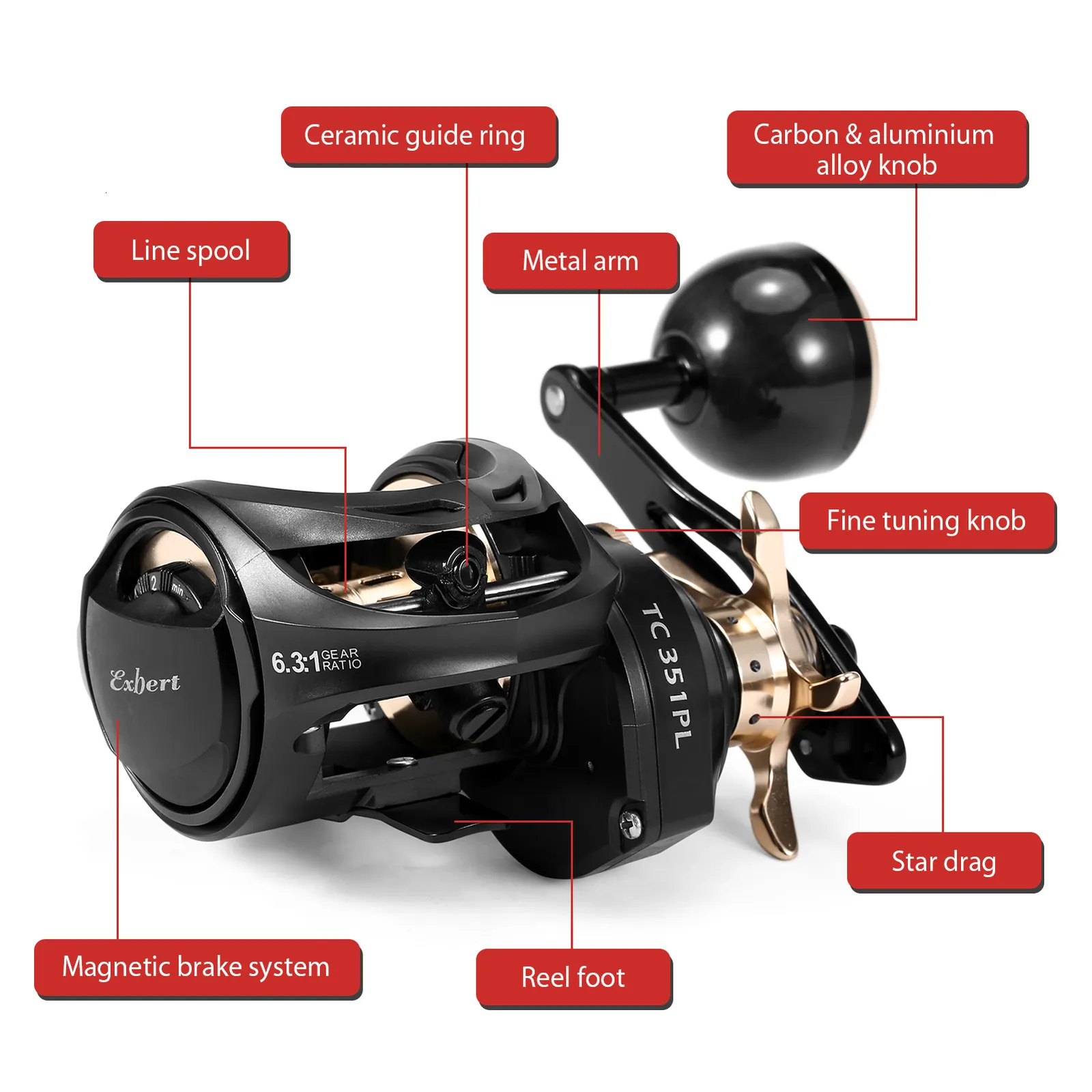 EXBERT Carbon Fiber Baitcasting Okuma Reels 91BB High Speed Fishing Reels  With 6.3/1 Gear Ratio, Magnetic Brake System, And Batteries 230619 From  Wai05, $46.24