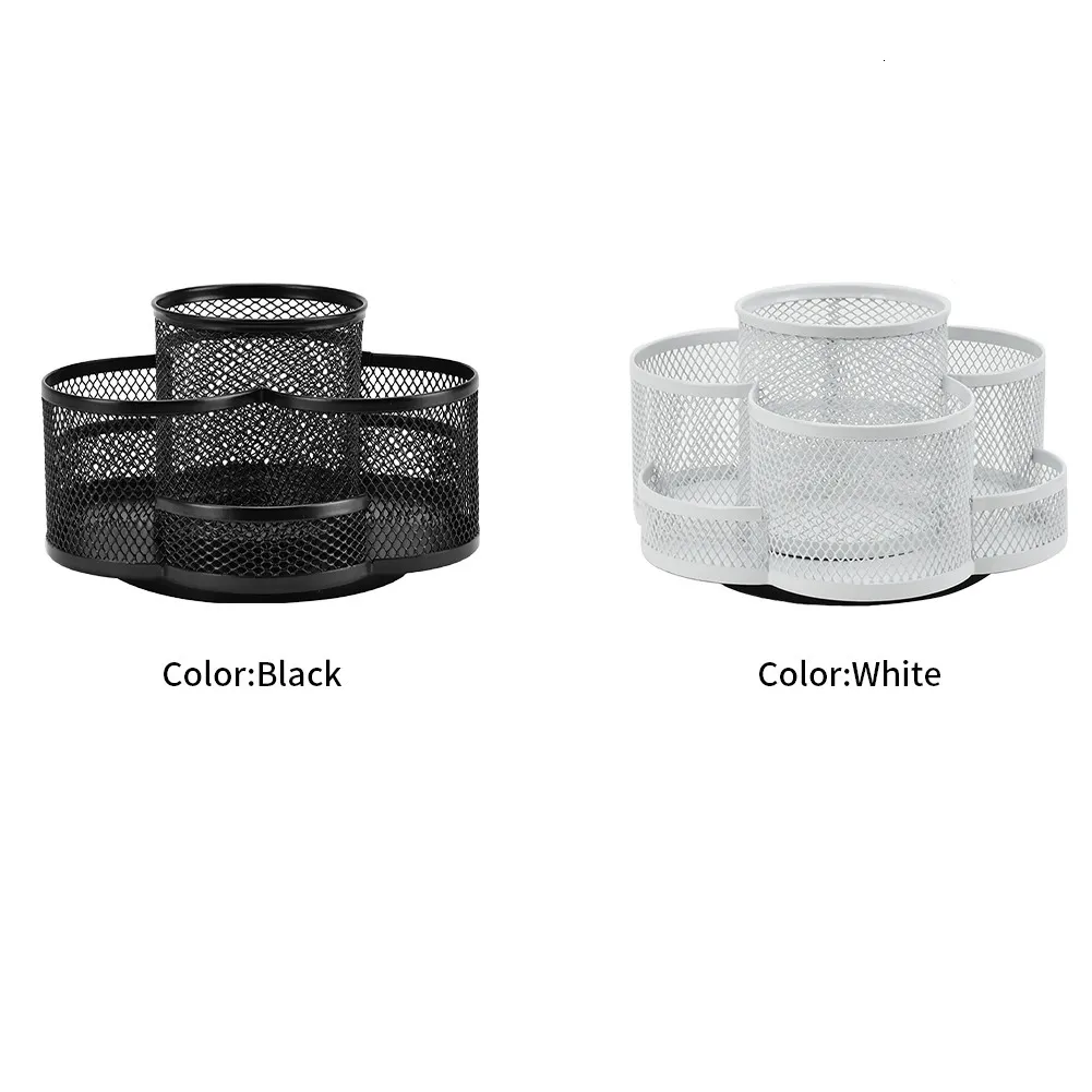 Pen Pencil Holder Desk Organizer Mesh Metal Office Supplies, Black - View #7