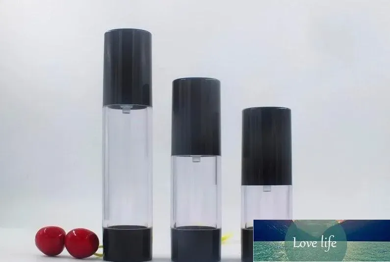 wholesale hot sale new 30ml black airless pump bottle empty,30 ml plastic airless Refillable Bottles Simple