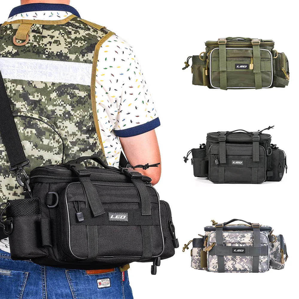 Large capacity outdoor waterproof fishing tackle bag storage fishing gear bag online