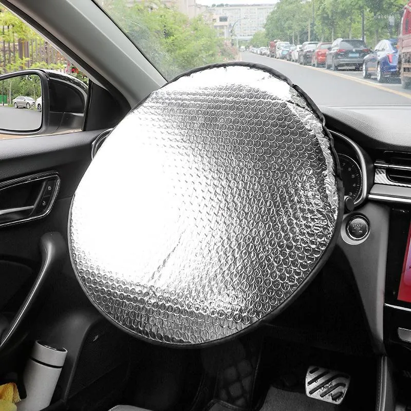 Steering Wheel Covers Car Sun Shade Cover Universal Steer Protection Heat Reflective Protector Interior Parts