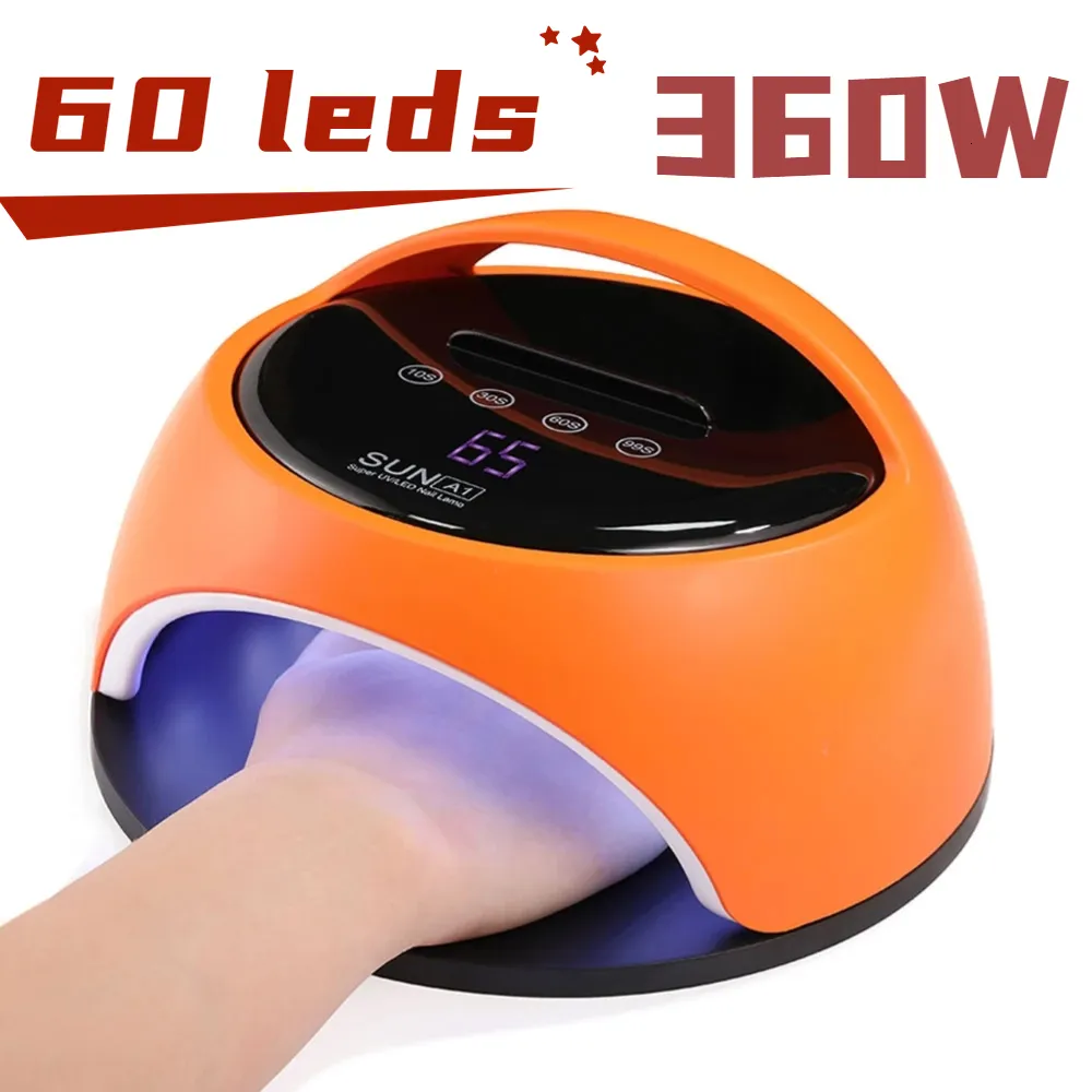 Nail Dryers SUN A1 Professional LED UV Nail Drying Lamp with 60 Leds for All Nail Gel Polish Dryer with Motion Sensing Manicure Tools 230619