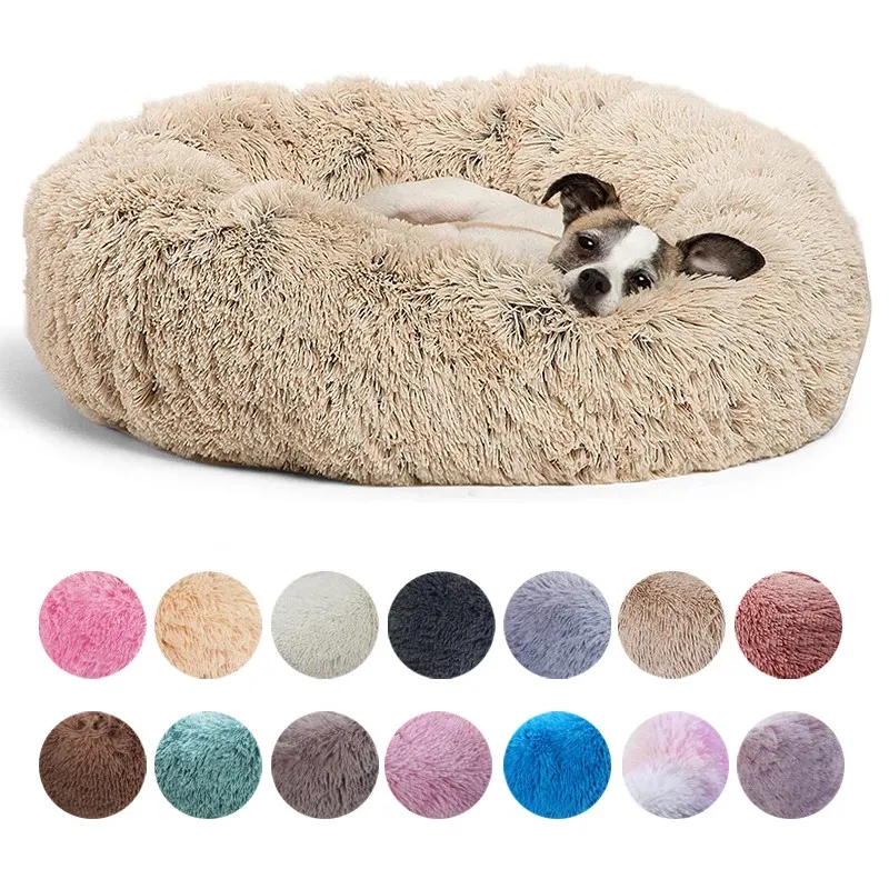 penne per canili Letto per cani super morbido Peluche Tappetino per gatti Letti per cani di grossa taglia Labrador Casa Cuscino rotondo Accessori per prodotti per animali domestici 230619