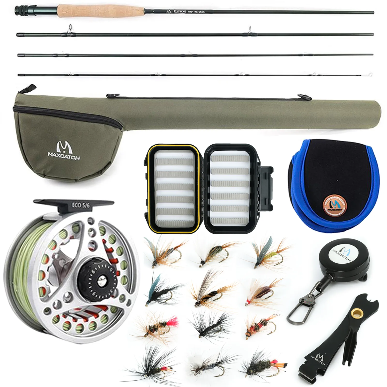 Rod Reel Combo Maximumcatch 3 8WT Fly Fishing Rod And Reel Combo Set 869  Medium Fast Fly Rod Pre Spooled Fly Reel Line Triangle Tube 230619 From  81,52 €
