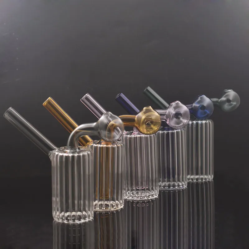 Atacado Bubbler Cachimbo Queimador de Óleo Mini Bongs de Vidro Percolador Difusor Cachimbos de Água Filtro de Reciclagem Fumar Dab Rigs com Tigela Adaptadora de Unhas de Óleo