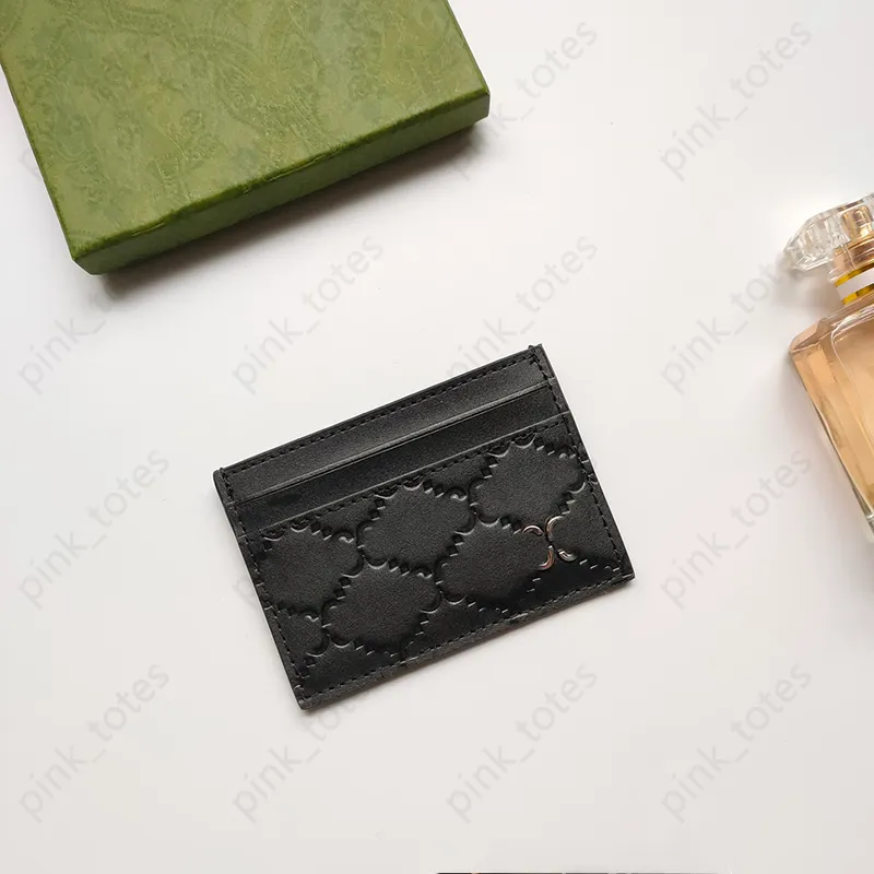 Titolari di carte di design Portafoglio in vera pelle nera di lusso da donna Tasca portamonete elegante Lettere dorate Modello G Borse per uomo 11 Stili con scatola