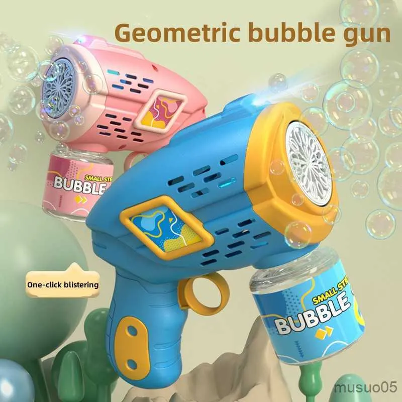 Plack Play Water Fun Dziecięce zabawki Geometryczne Pistolet Automatyczny elektryczny impreza na zewnątrz Luminous Toy Prezent dla dzieci R230620