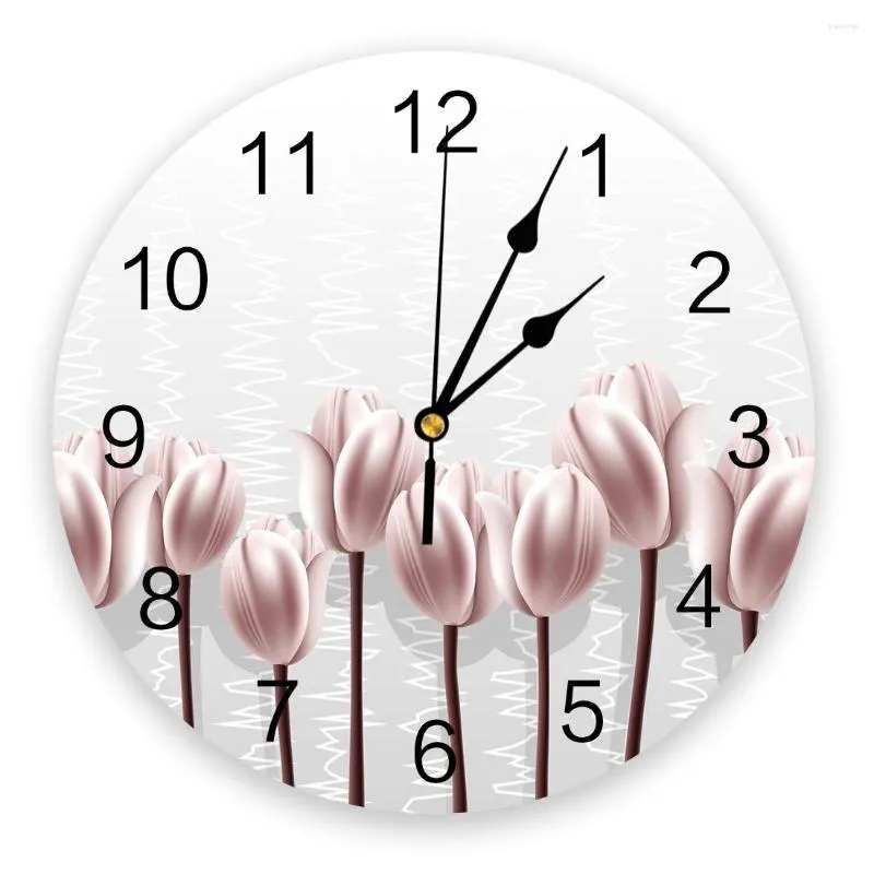 Zegary ścienne Streszczenie różowego tulipana