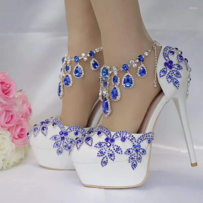 Sandały Kobiety przyjęcie weselne Bankiet Pu Rhinestones Pasek klamry 14 cm cienki wysokie obcasy okrągłe buty sandałowe Rozmiar 35-42