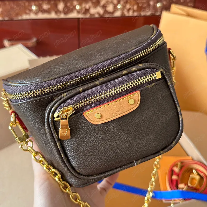 Kadın Tasarımcı Bel Çantası Moda Mini Bumbag Kahverengi Çiçek Strap Fannypack Erkekler Kemer Çantaları Crossbody Fanny Pack 2306203bf