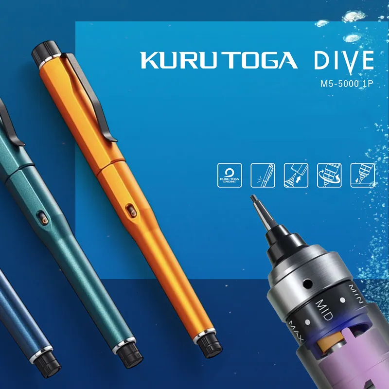 Bleistifte Creative Original Japan Uni Automatischer Bleistift M5-5000 Automatischer Kern Schwarze Technologie KuruToga DIVE Rotationsstift Werbegeschenk 230620