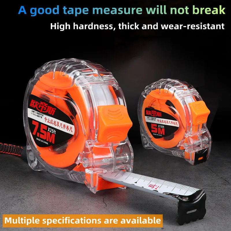 テープメジャー357.510mポータブルテープメジャーアンチフォール摩耗耐性尺度防水テープメータールーラースチールメジャー230619