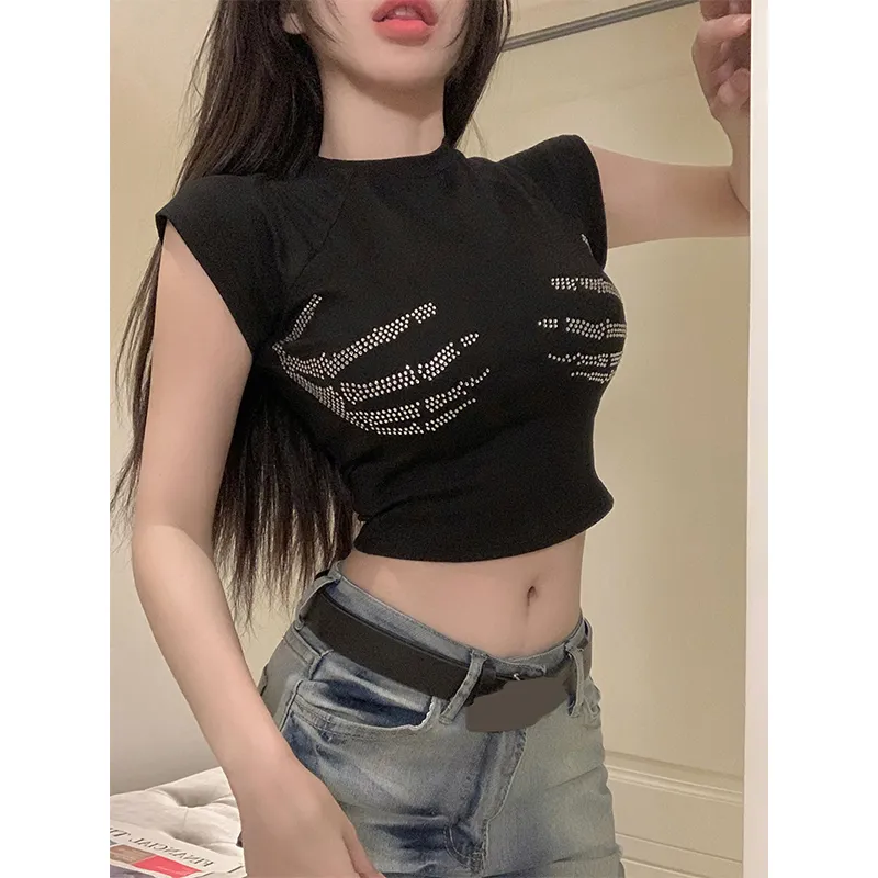 トップス rhinestone crop sweat (gray) トップス rhinestone crop sweat (gray) SWIXXZ Rhinestone