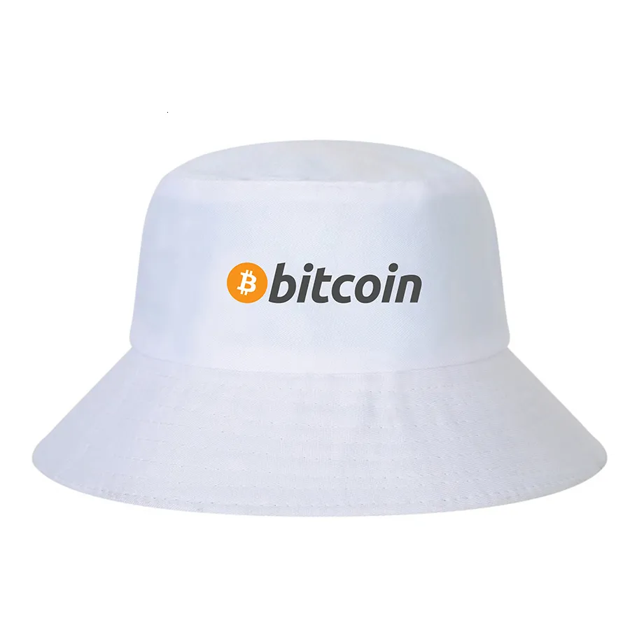 Wide Brim Hats Bucket Bitcoin Bob Men Women Cotton Outdoor Reversible Caps fisherman Hat Girl Boy Chapeau Panama bob 230620