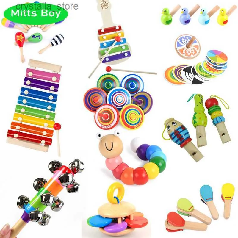 Nouveau Bébé Jouet Éducatif Jouets En Bois Montessori 3D Musique Puzzle Main Cloche Apprentissage Précoce Comptage Géométrie Montessori Jouet Cadeau L230518