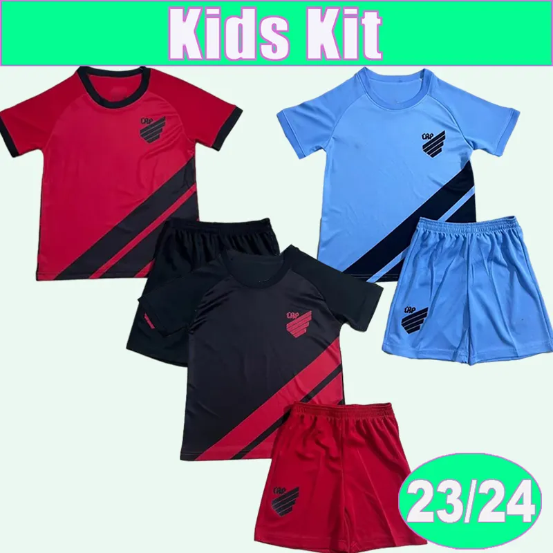 2324 Athletico Paranaense Kids Fotbollströjor VITOR BUENO D. TERANS L. CITTADINI ROQUE CHRISTIAN PABLO Hemma Borta 3rd Barndräkt Kortärmade fotbollströjor