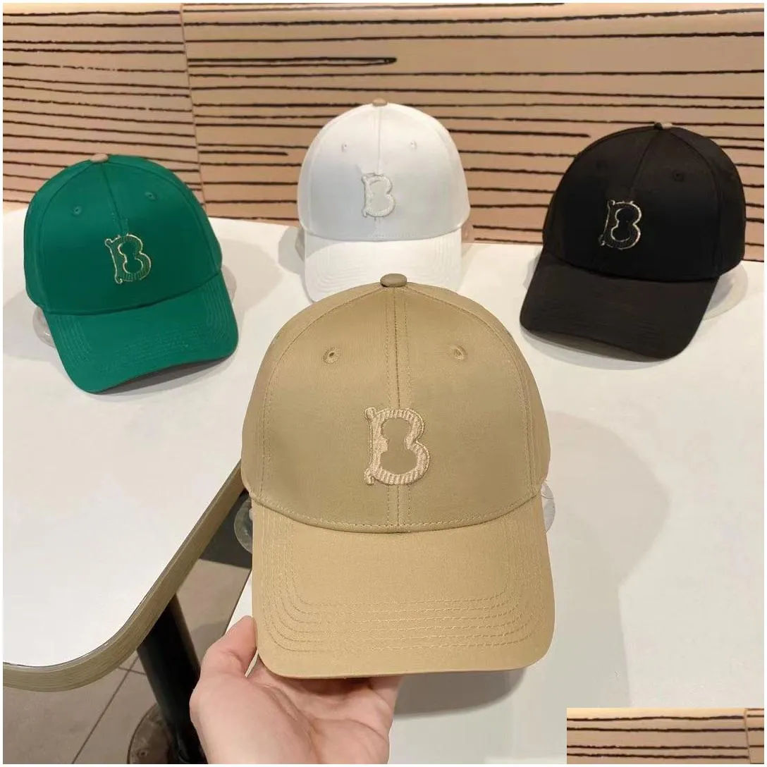 23ss 4color luxury brand fashion baseball cap summer men women letters print baseballs caps grid stripe pu leather casual hat