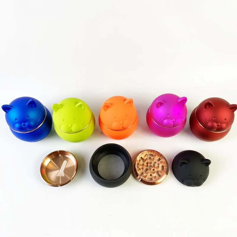 Cat Tobacco Grinders Zinc Alloy Metal Herb Grinders Smoking Accessories