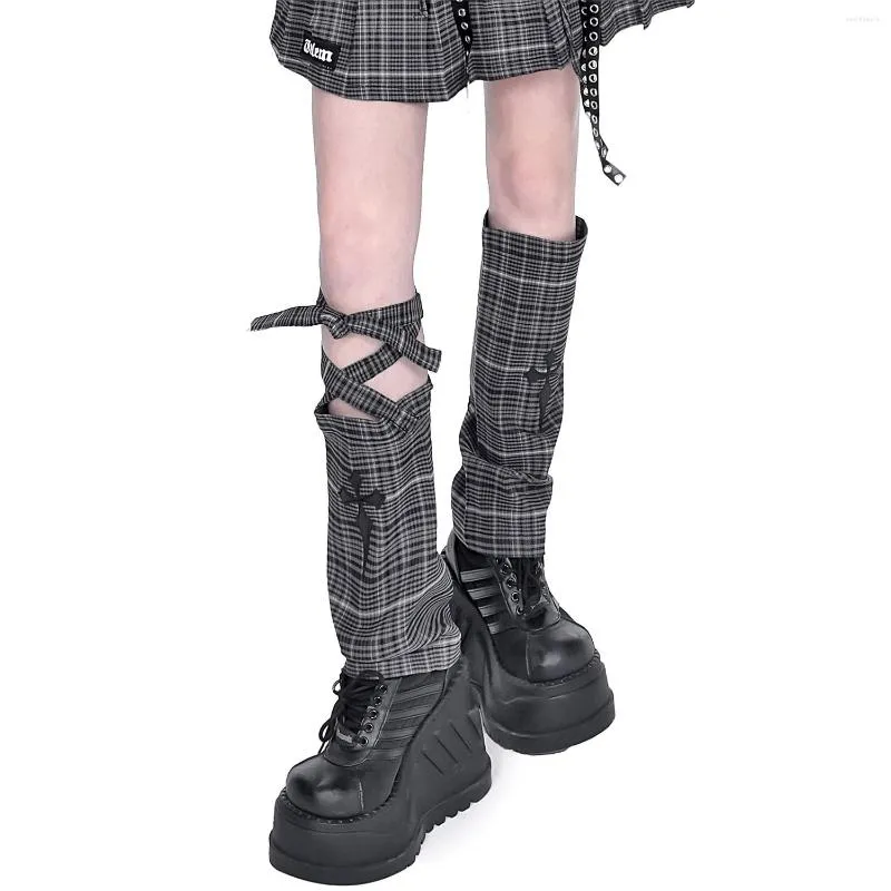 Skarpetki dla kobiet Summer Japońska dziewczyna punkowa okładka nóg nogi HARAJUKU JK GARE Cross Splating Warmer