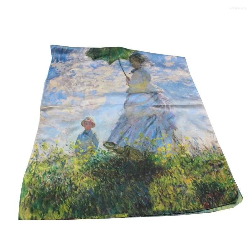 Scarves Fashion Women Season Digital Oil Printing Silk Polyester Scarf Long Shawls Stoles Foulard Bandana Wraps LL190202B