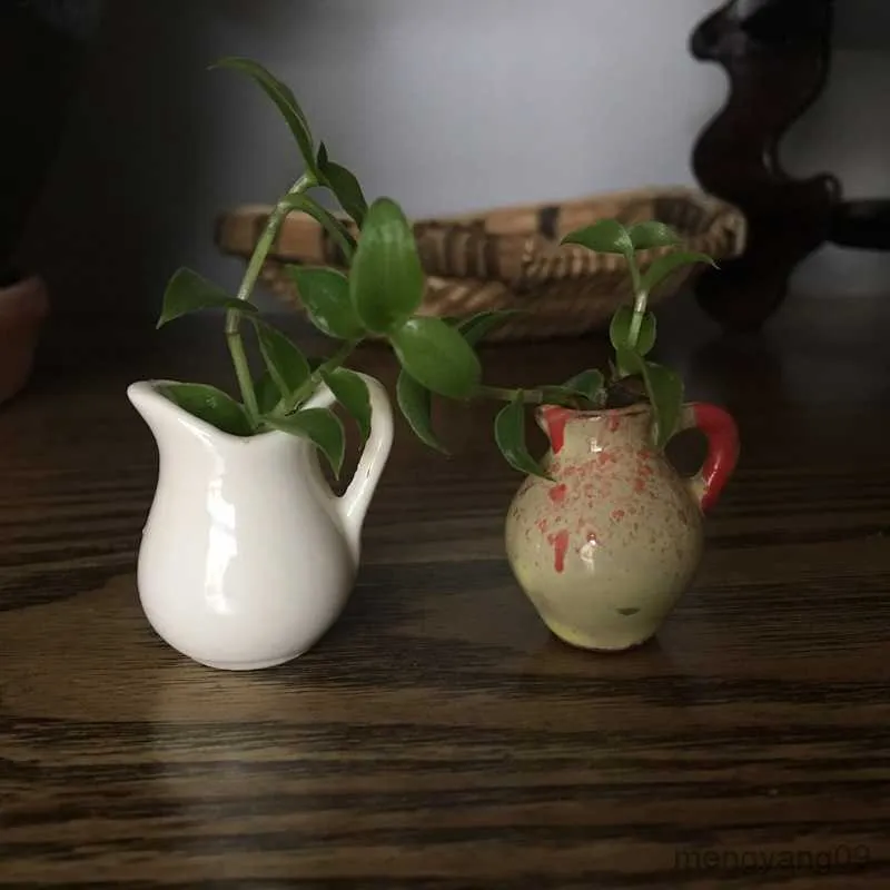 Doniczki Kreatywne mini sztuka ceramiczne kwiaty dla soczystych domowych dekoracji pulpitu ogrodowego